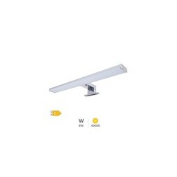 Aplique baño LED Laksa 8W 4000K IP44 Níquel