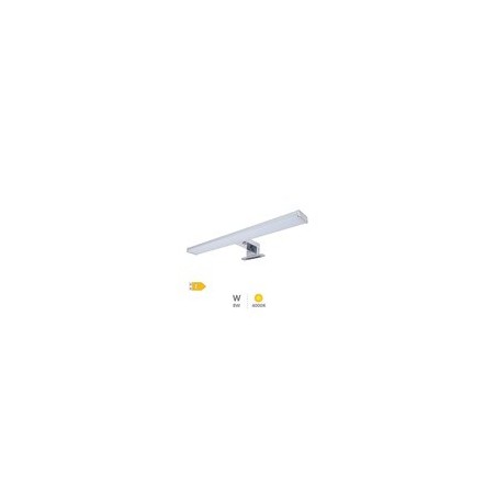 Aplique baño LED Laksa 8W 4000K IP44 Níquel