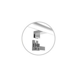 Aplique baño LED Laksa 8W 4000K IP44 Níquel