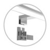 Aplique baño LED Laksa 8W 4000K IP44 Níquel