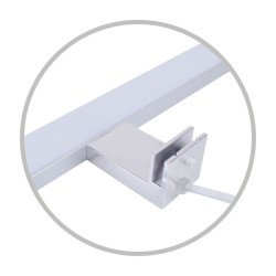 Aplique baño LED Laksa 8W 4000K IP44 Níquel