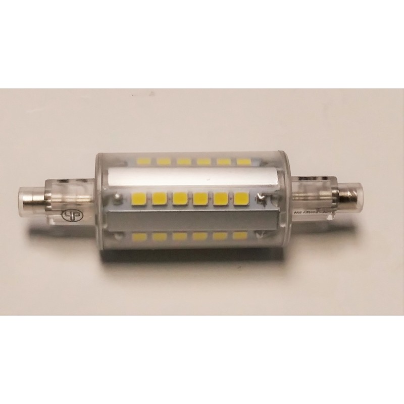 BOMBILLA LINEAL LED  R7S  78MM, 230V. 5W  CALIDA  450 LUMENES 