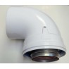 CODO 90ª ESTANCO  ALUMINIO/ ALUMINIO BLANCO 80/125 M/H SAUNIER DUBAL 08510100