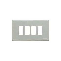 PLACA 4 MECANISMOS ALUMINIO BTICINO MAGIC