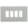 PLACA 4 MECANISMOS ALUMINIO BTICINO MAGIC
