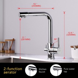 GRIFO FREGADERA COCINA 3 VIAS OSMOSIS CROMADO IBERGRIF