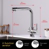 GRIFO FREGADERA COCINA 3 VIAS OSMOSIS CROMADO IBERGRIF