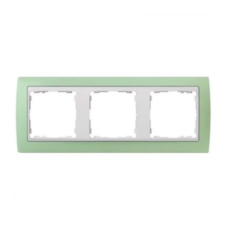 MARCO 3 ELEMENTO SIMON 82 VERDE PASTEL BLANCO