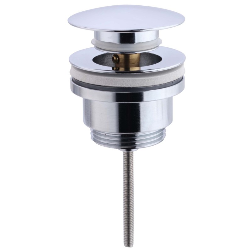 VALVULA LATON LAVABO O BIDE click-clack corta 11/4 cromo