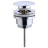 VALVULA LATON LAVABO O BIDE click-clack corta 11/4 cromo
