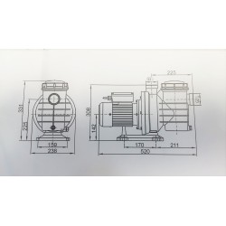  BOMBA PRINZE OCEAN PISCINAS 0.75CV MONOFASICO 230V,