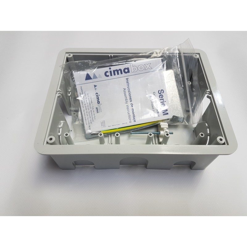 CAJA EMP.3 MODULOS 60mm SERIE M GRIS CIMA SM360
