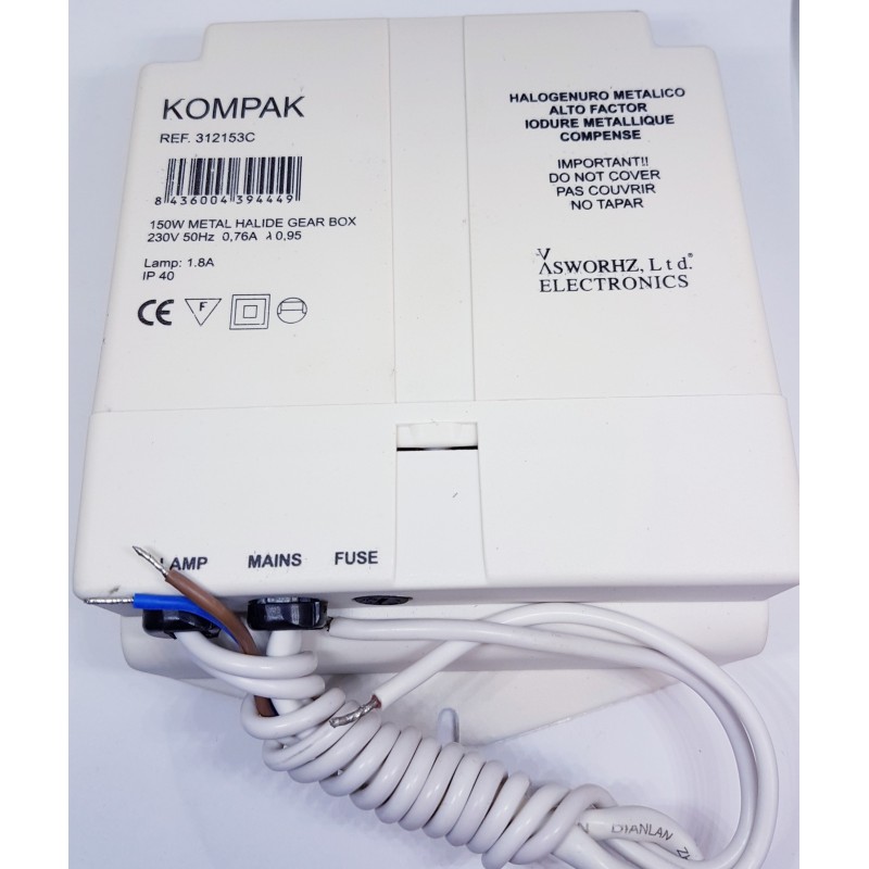 EQUIPO HALOGENUROS METALICOS ELECTRONICO BE-150-MH 150W KOMPAK